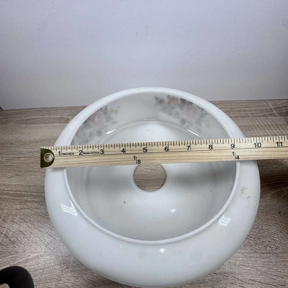 Vintage White Milk Glass Floral Ceiling Light Shade Globe Replacement 10